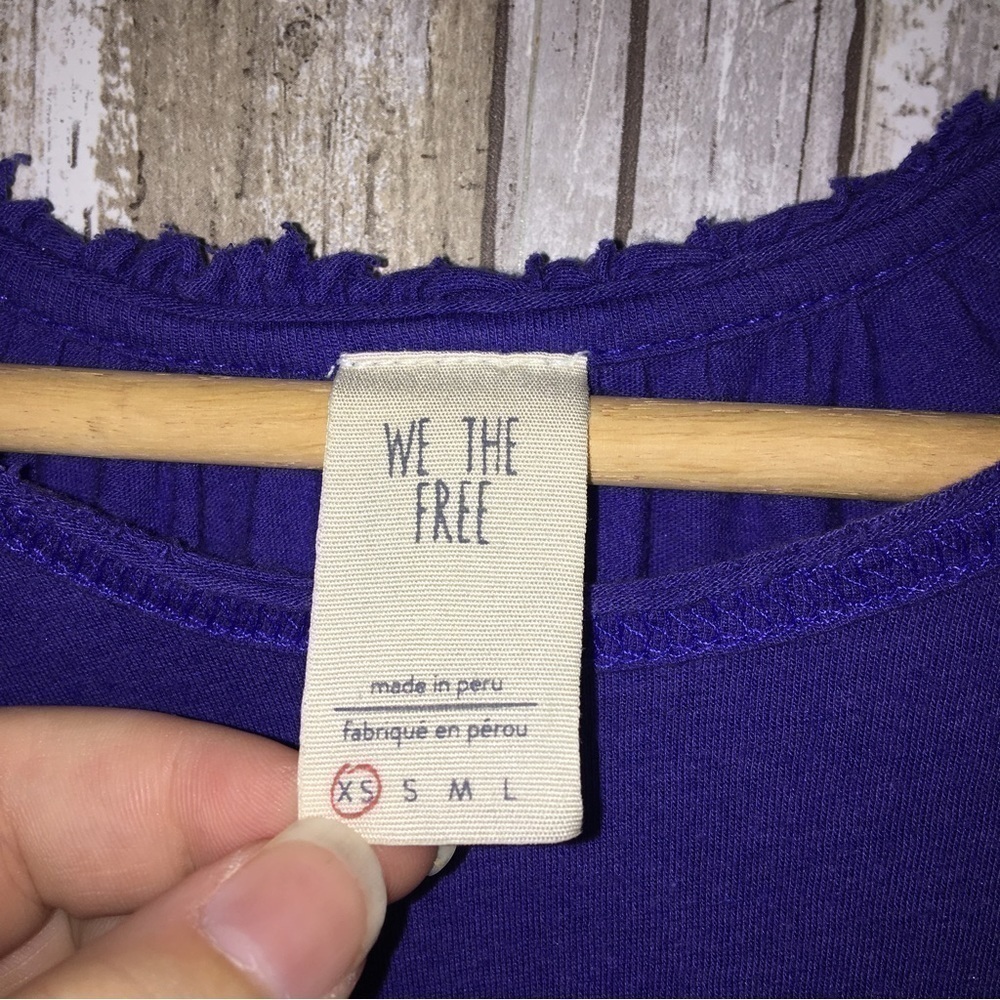 We The Free Blue High Low Blouse - Picture 4 of 4